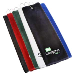 oxford trifold embroidered velour golf towel